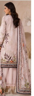 Peach Floral Printed 3-Piece Suit