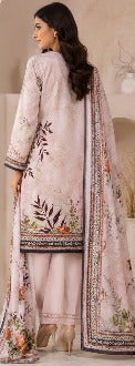 Peach Floral Printed 3-Piece Suit